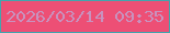 文字の大きさ：5、枠の色：43a4ad、背景の色：ed4f75、文字の色：c892be 無料ブログパーツのブログ時計