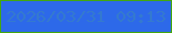 文字の大きさ：5、枠の色：43a710、背景の色：2d69e9、文字の色：3479cf 無料ブログパーツのブログ時計