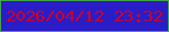 文字の大きさ：1、枠の色：43a749、背景の色：2a1cc6、文字の色：d10025 無料ブログパーツのブログ時計