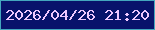 文字の大きさ：2、枠の色：43a7be、背景の色：08136b、文字の色：f0c8ff 無料ブログパーツのブログ時計