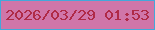 文字の大きさ：1、枠の色：43a8da、背景の色：d076a9、文字の色：af2a47 無料ブログパーツのブログ時計