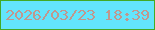 文字の大きさ：1、枠の色：43aa25、背景の色：63e5fc、文字の色：c0978e 無料ブログパーツのブログ時計