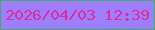 文字の大きさ：5、枠の色：43ab67、背景の色：9d7ffb、文字の色：de2a9a 無料ブログパーツのブログ時計