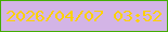 文字の大きさ：4、枠の色：43ad00、背景の色：d3b4e6、文字の色：fdd101 無料ブログパーツのブログ時計