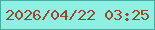 文字の大きさ：2、枠の色：43aea3、背景の色：8fefe0、文字の色：964831 無料ブログパーツのブログ時計