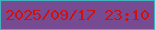 文字の大きさ：2、枠の色：43b1be、背景の色：774b92、文字の色：d10f0c 無料ブログパーツのブログ時計