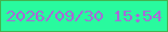 文字の大きさ：1、枠の色：43b24f、背景の色：29fa9e、文字の色：a76ad7 無料ブログパーツのブログ時計