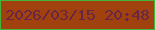 文字の大きさ：2、枠の色：43b33d、背景の色：a1420e、文字の色：682647 無料ブログパーツのブログ時計