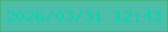 文字の大きさ：2、枠の色：43b483、背景の色：4dbea8、文字の色：0dd1b6 無料ブログパーツのブログ時計