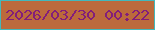 文字の大きさ：3、枠の色：43b8bb、背景の色：bc6a3c、文字の色：831e7a 無料ブログパーツのブログ時計