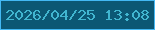 文字の大きさ：2、枠の色：43b8f4、背景の色：0b5774、文字の色：41b5d0 無料ブログパーツのブログ時計