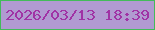 文字の大きさ：1、枠の色：43bb5a、背景の色：b19ad1、文字の色：a033a5 無料ブログパーツのブログ時計