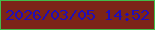 文字の大きさ：1、枠の色：43bc4a、背景の色：7c2418、文字の色：210db7 無料ブログパーツのブログ時計