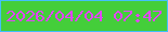 文字の大きさ：3、枠の色：43bffa、背景の色：44ce3a、文字の色：e245f9 無料ブログパーツのブログ時計