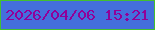 文字の大きさ：1、枠の色：43c02f、背景の色：446fdc、文字の色：920098 無料ブログパーツのブログ時計