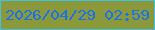 文字の大きさ：5、枠の色：43c0e7、背景の色：8b993b、文字の色：1772ee 無料ブログパーツのブログ時計