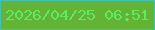 文字の大きさ：4、枠の色：43c2a8、背景の色：63b337、文字の色：5fea62 無料ブログパーツのブログ時計
