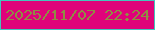 文字の大きさ：1、枠の色：43c5bc、背景の色：df037a、文字の色：8e8e43 無料ブログパーツのブログ時計