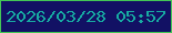 文字の大きさ：3、枠の色：43c756、背景の色：121164、文字の色：17aba2 無料ブログパーツのブログ時計