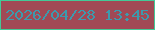 文字の大きさ：4、枠の色：43c997、背景の色：a14955、文字の色：3c9aad 無料ブログパーツのブログ時計