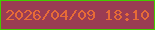 文字の大きさ：5、枠の色：43cb00、背景の色：9a3c53、文字の色：e76b37 無料ブログパーツのブログ時計