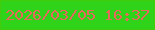 文字の大きさ：3、枠の色：43cb0b、背景の色：2ed31a、文字の色：e26a5b 無料ブログパーツのブログ時計