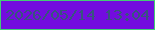 文字の大きさ：5、枠の色：43cb76、背景の色：730cdf、文字の色：38537f 無料ブログパーツのブログ時計