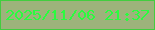 文字の大きさ：1、枠の色：43cd3f、背景の色：9db37b、文字の色：2afc3f 無料ブログパーツのブログ時計