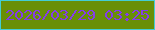 文字の大きさ：4、枠の色：43cdd5、背景の色：698f07、文字の色：853ce9 無料ブログパーツのブログ時計