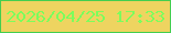 文字の大きさ：4、枠の色：43ce4f、背景の色：eed460、文字の色：7cfd5c 無料ブログパーツのブログ時計