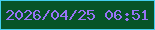 文字の大きさ：2、枠の色：43ceef、背景の色：075428、文字の色：9873f7 無料ブログパーツのブログ時計