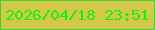 文字の大きさ：5、枠の色：43d133、背景の色：d4c84a、文字の色：10f407 無料ブログパーツのブログ時計