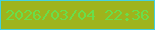 文字の大きさ：2、枠の色：43d1df、背景の色：9eb41d、文字の色：69df4a 無料ブログパーツのブログ時計