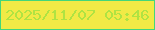 文字の大きさ：4、枠の色：43d67a、背景の色：f1ea46、文字の色：afe342 無料ブログパーツのブログ時計