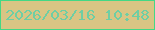 文字の大きさ：1、枠の色：43d885、背景の色：d9c584、文字の色：6ecea4 無料ブログパーツのブログ時計