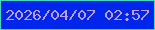 文字の大きさ：4、枠の色：43d8c3、背景の色：0026eb、文字の色：c19df2 無料ブログパーツのブログ時計
