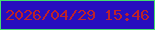 文字の大きさ：1、枠の色：43df6f、背景の色：270ebe、文字の色：bd222a 無料ブログパーツのブログ時計
