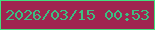 文字の大きさ：1、枠の色：43df7e、背景の色：a02450、文字の色：3bbf82 無料ブログパーツのブログ時計