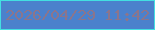 文字の大きさ：3、枠の色：43dfe1、背景の色：4b81cc、文字の色：8b758c 無料ブログパーツのブログ時計