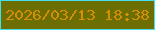 文字の大きさ：4、枠の色：43dfee、背景の色：6c6e02、文字の色：d48f04 無料ブログパーツのブログ時計