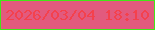 文字の大きさ：3、枠の色：43e518、背景の色：e25a7e、文字の色：f4414d 無料ブログパーツのブログ時計