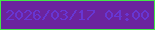 文字の大きさ：1、枠の色：43e648、背景の色：6b239e、文字の色：6736d2 無料ブログパーツのブログ時計