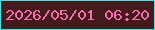 文字の大きさ：2、枠の色：43e6e7、背景の色：441a1c、文字の色：f96cb4 無料ブログパーツのブログ時計