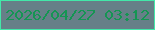 文字の大きさ：4、枠の色：43e8a9、背景の色：668088、文字の色：159553 無料ブログパーツのブログ時計