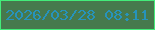 文字の大きさ：3、枠の色：43eb7a、背景の色：46794d、文字の色：2793bb 無料ブログパーツのブログ時計
