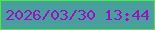 文字の大きさ：5、枠の色：43ec3f、背景の色：489f9e、文字の色：9912c2 無料ブログパーツのブログ時計