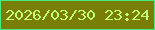 文字の大きさ：4、枠の色：43ed81、背景の色：787e06、文字の色：c2fd79 無料ブログパーツのブログ時計