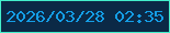 文字の大きさ：1、枠の色：43efcb、背景の色：0b2946、文字の色：149ee6 無料ブログパーツのブログ時計