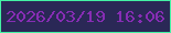 文字の大きさ：2、枠の色：43f2a4、背景の色：2a2856、文字の色：872db4 無料ブログパーツのブログ時計