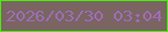 文字の大きさ：3、枠の色：43f305、背景の色：7a6562、文字の色：9d6db7 無料ブログパーツのブログ時計